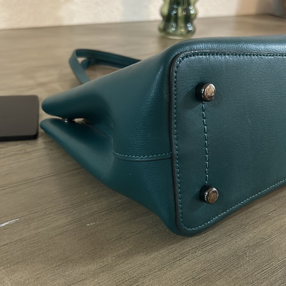 Coach f48734 Avenue Green Leather Carryall Satchel Tote Shoulder Handbag - Picture 14 of 15